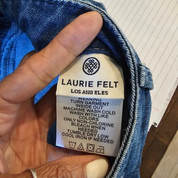 Laurie Felt Forever Floral Jeans with Frayed Hem Size 6 - Picture 9 of 10